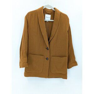 Madewell Jacket‎ Womens Size XSmall Brown Lightspun Dorset Blazer Casual Ladies